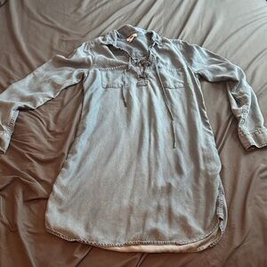 PAIGE Denim Blue Button-Up Shirt